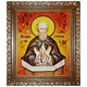 Икона "Святой Алипий Столпник (Адрианопольский)" янтарная 20х30 - изображение 1