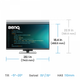BENQ 31.5" 16:9 ips рк монітор, 3840х2160, 60 Гц, 5 мс (GtG), 98% p3, hdr, kvm свіч, 2xHDMI 2.0/1xDP 1.4/rd320u Metallic Grey - зображення 8