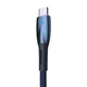 Кабель Baseus Glimmer Series Fast Charging Data Cable USB to Type-C 100W 2m Blue (CADH000503) - изображение 4
