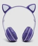 Дитячі навушники з котячими вушками Cat MZ-023 Bluetooth RGB підсвічування FM microSD Темно синій - зображення 5