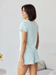 Пижама (футболка + шорты) женская больших размеров хлопковая BARWA garments 0355/356 XL Мятная (2113553564139) - изображение 2