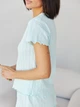 Пижама (футболка + шорты) женская больших размеров хлопковая BARWA garments 0355/356 XL Мятная (2113553564139) - изображение 10