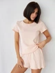 Пижама (футболка + шорты) женская хлопковая BARWA garments 0355/356 M Персиковая (2113553562265) - изображение 9
