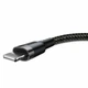 Зарядний кабель Baseus Cafule Lightning 1.5A 2M Gray/Black (CALKLF-CG1) - зображення 3