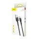 Зарядний кабель Baseus Cafule Lightning 1.5A 2M Gray/Black (CALKLF-CG1) - зображення 4