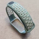 Ремінець силіконовий MRK Nike Style для фітнес браслета Mi Smart Band 8 Active/ Redmi Smart Band 2 Light Olive/White (mrk3475) - зображення 1