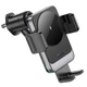 Тримач для мобільного з БЗП HOCO HW13 Speed ​​Wireless Fast Charging Car Holder (Air Outlet) Black Metal Gray - зображення 4