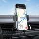 Тримач для мобільного з БЗП HOCO HW13 Speed ​​Wireless Fast Charging Car Holder (Air Outlet) Black Metal Gray - зображення 8