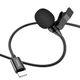 Мікрофон-петличка Hoco L14 Lightning 2m Lavalier Microphone Black - зображення 3