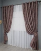 Комплект штор на люверсах VR-Textil Жаккард Sultan XO № 1681ш 150х250 см 2 шт Бурый (37-0197) - изображение 3