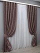 Комплект готовых штор VR-Textil Жаккард Sultan XO № 1681ш Бурый 150х270 см 2 шт (33-0561) - изображение 3