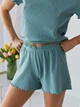 Пижама (футболка + шорты) женская больших размеров хлопковая BARWA garments 0355/356 XL Темно-бирюзовая (2113553564849) - изображение 10