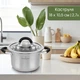 Набір каструль із нержавійки Edenberg Cookware Set Набор кастрюль для индукції, казани з 3 слойним дном, 8 предметів Сріблястий - зображення 7