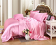 Атласное Розовое Семейное постельное белье Moka Textile 145*210 - изображение 1