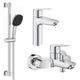 Комплект змішувачів для ванної кімнати Grohe QuickFix Start ColdStart UA202301ME - изображение 1