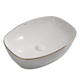 Раковина накладна Mixxus Premium DIVERSE-0109 EDGE GOLD 500х380х140mm (MP6548) - изображение 1