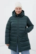 Подовжений жіночий пуховик Finn Flare FWB160132-530 Plus Size зелений 4XL - зображення 1