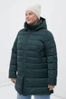 Подовжений жіночий пуховик Finn Flare FWB160132-530 Plus Size зелений 4XL - зображення 2