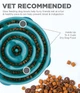 Миска-лабиринт для собак Outward Hound Fun Feeder Капля, большая, бирюзовая, 27.5×6.5 см - изображение 4