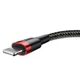 USB кабель Lightning Baseus Cafule 2,4A, 1m Black-Red (CALKLF-B19) - изображение 2