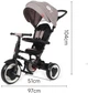Велосипед детский Qplay RITO EVA Складной Трехколесный Black (S380-7Black) - изображение 2