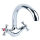 Смеситель для кухни кухонный гусак ухо PL 1/2" на гайке AQUATICA PL-4B155C (9777110) TR_9777110 - изображение 1