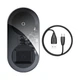 Беспроводное зарядное устройство Baseus Simple 2in1 Wireless Charger Qi 15W Black-Transparent (WXJK-A01) - изображение 1