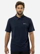 Поло длинное мужское Jack Wolfskin Delgami Polo M 1809801-1010 M Темно-синее (4064993981117) - изображение 1