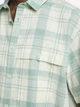Рубашка летняя мужская Jack Wolfskin Great Plains Shirt M A63702-T0184 M Белая с голубым (4064886449281) - изображение 3