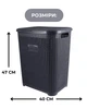 Корзина для дома HomyWay чорна из прочного пластика на 45 литров 1009 - изображение 2