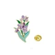 Значок (пин) BROCHE брошь бижутерия Цветы Ирисы фиолетовый BRGV114802 - изображение 3