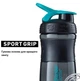 Шейкер спортивний BlenderBottle SportMixer Flip 28oz/820 мл Black (SM 28oz Black) - зображення 9