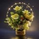 Великодня композиція GALA DECOR з штучних квітів та яєць на спилі з лед підсвіткою КП3530К - зображення 1