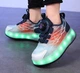 Роликовые кроссовки с LED подсветкой на 4-х колесах (DL129) Р.37(23.8см) - изображение 6