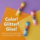 Клей - олівець Elmer's Color 'n Glitz Glue Sticks, Purple School Glue 12 шт (2197116) - зображення 4