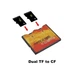 Адаптер переходник с microSD / SDXC на Compact Flash CF Type I (2 карты microSD) тип 2 - изображение 2