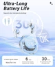 Беспроводные наушники TWS Acefast T8 BT5.3 480mAh IPX4 Ice Blue (6974316282235) - изображение 5