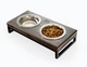 Миски на підставці Harley and Cho Lunch Bar Brown wood + Black S 36x18x7cm / Миски по 0,45л Коричневий + чорний (HC-003300032) - зображення 1