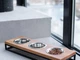 Три миски на подставке Harley and Cho Lunch Bar Natural Wood + Black S 54x18x7cm / Миски по 0,45л Натуральный + черный (HC-003300096) - изображение 4
