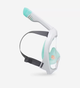 Полнолицевая Маска для Плавания Ныряния Снорклинга Subea Easybreath+ Freetalk S/M Бирюзовый - изображение 4