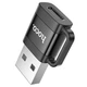 Адаптер HOCO UA31D USB male to Type-C female USB2.0 adapter Black - изображение 3