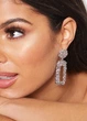 Серьги женские рельефные прямоугольники PrettyLittleThing Серебристые 12352 - изображение 2