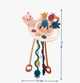 Детская силиконовая погремушка - прорезыватель Cute Piggy сенсорная развивающая игрушка Монтессори для мелкой моторики ребенка, разноцветная (100742486) - изображение 6