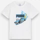 Koszulka chłopięca Puma x Hot Wheels Graphic Tee 63006902 98 cm Biała (4067983567964) - obraz 1