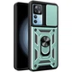 Чехол Fiji Camera Defence для Xiaomi 12T / 12T Pro бампер с защитой камеры и подставкой Green - изображение 1