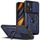 Чехол Fiji Camera Defence для Xiaomi Poco X4 GT бампер с защитой камеры и подставкой Dark Blue - изображение 1