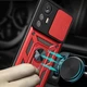 Чехол Fiji Camera Defence для Xiaomi 12 Lite бампер с защитой камеры и подставкой Red - изображение 3