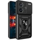 Чехол Fiji Camera Defence для Xiaomi Redmi Note 13 Pro Plus 5G бампер с защитой камеры и подставкой Black - изображение 1