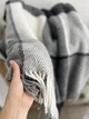 Плед Vladi Wool Cube шерстяной в клетку 200х220 см серый - изображение 2