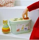 Деревянный развивающий набор 3в1 Tooky Toy: Каталка-слонёнок, Сортер с фигурами, Пирамидка-неваляшка - изображение 2